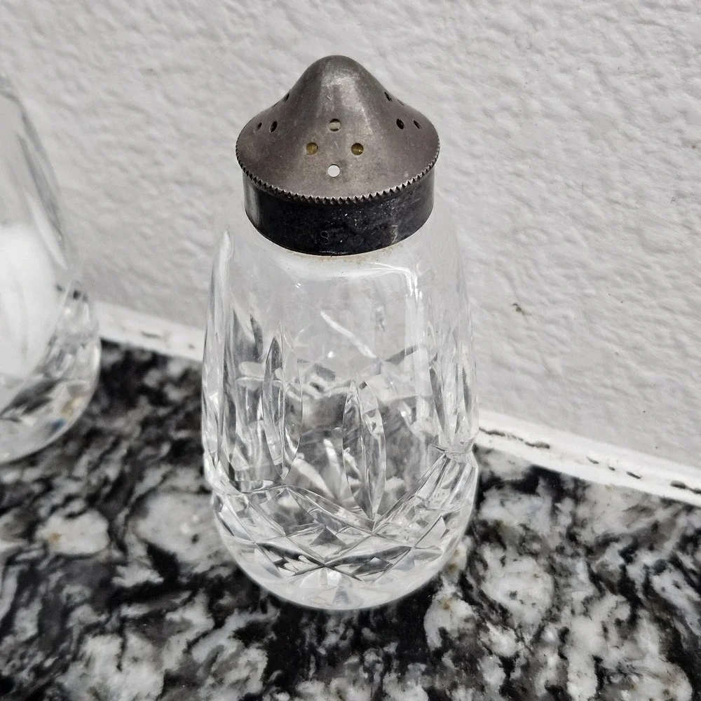 VINTAGE Waterford Crystal LISMORE Salt & Pepper‎ Shaker Set